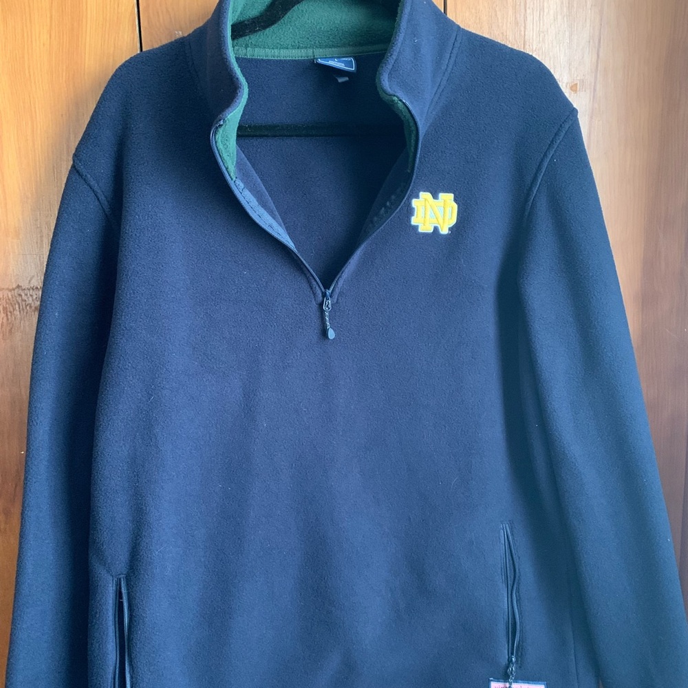 Vineyard Vines Notre Dame fleece pullover 3/4 zip Size L